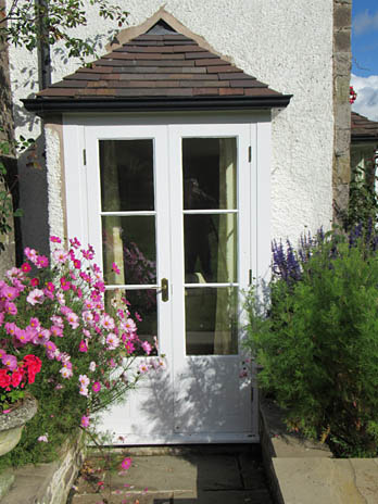 Painted french doors, handmade in Shropshire