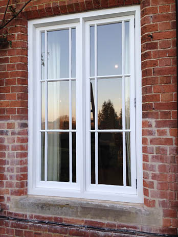 Heritage painted wooden window, handmade in Shropshire
