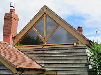 Oak gable window, handmade in Shropshire