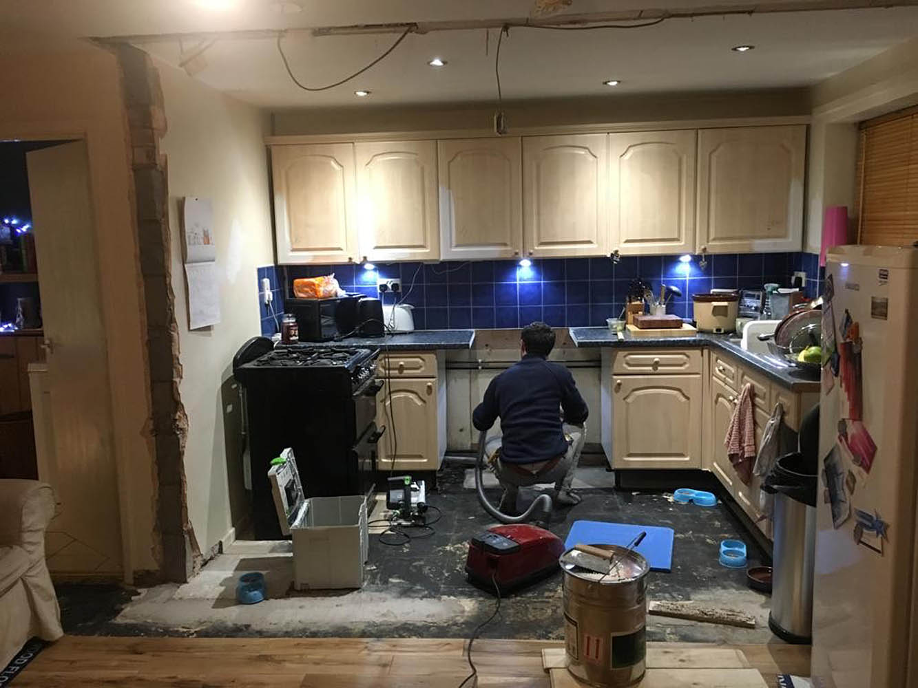 The original kitchen space with renovation underway